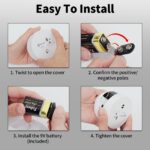 Geevon 4 Pack Water Leak Detectors for Home, 100dB Water Sensor Alarm Leak Detector for Basements, Bathrooms, Kitchens, Garages, Battery-Operated (Battery Included)