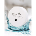 Geevon 4 Pack Water Leak Detectors for Home, 100dB Water Sensor Alarm Leak Detector for Basements, Bathrooms, Kitchens, Garages, Battery-Operated (Battery Included)