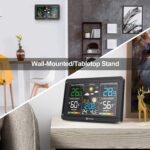 Geevon Weather Station Wireless Indoor Outdoor Thermometer, Large Color Display Temperature Humidity Monitor with Comfort Indicator, USB Charging Port and Adjustable Backlight